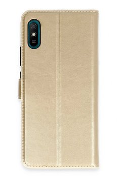 CepteToptan Xiaomi Redmi 9A Kılıf Trend S Plus Kapaklı Kılıf - Gold - DROPX8407-3606