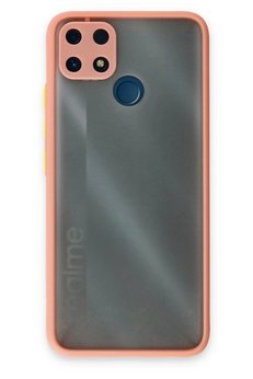 CepteToptan Realme C25 Kılıf Montreal Silikon Kapak - Pembe - DROPX3454-8192