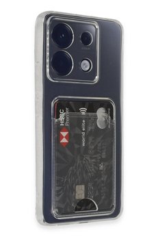CepteToptan Xiaomi Poco X6 Kılıf Kart Şeffaf Silikon - Şeffaf - DROPX8285-9303