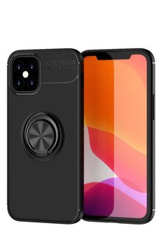 CepteToptan iPhone 12 Mini Kılıf Range Yüzüklü Silikon - Siyah - DROPX4540-5061