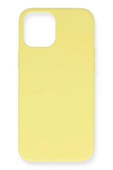 CepteToptan iPhone 12 Kılıf Nano içi Kadife Silikon- Sarı - DROPX6566-3781