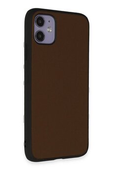 CepteToptan iPhone 11 Kılıf Taft Kapak - Kahverengi - DROPX8307-5191