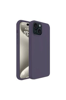 CepteToptan iPhone 15 Kılıf First Silikon - Mürdüm - DROPX8613-5857