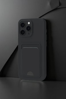 CepteToptan iPhone 16 Plus Kılıf Kelvin Kartvizitli Silikon - Koyu Yeşil - DROPX6334-2166