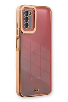 CepteToptan Samsung Galaxy A03S Kılıf Liva Lens Silikon - Rose - DROPX9003-3951