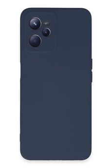 CepteToptan Realme C35 Kılıf Nano içi Kadife Silikon - Lacivert - DROPX6305-5370