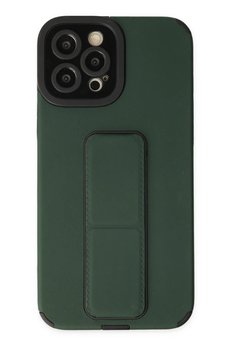 CepteToptan iPhone 12 Pro Max Kılıf Mega Standlı Silikon - Yeşil - DROPX1151-8803