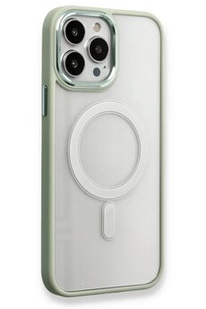 CepteToptan iPhone 14 Pro Max Kılıf Room Magneticsafe Silikon - Su Yeşili - DROPX1817-6978