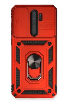 CepteToptan Xiaomi Redmi Note 8 Pro Kılıf Pars Lens Yüzüklü Silikon - Kırmızı - DROPX2971-1142