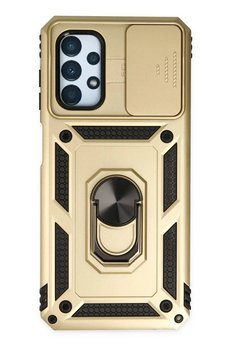 CepteToptan Samsung Galaxy A13 4G Kılıf Pars Lens Yüzüklü Silikon - Gold - DROPX7938-2659