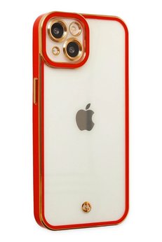 CepteToptan iPhone 14 Plus Kılıf Liva Lens Silikon - Kırmızı - DROPX6444-5641