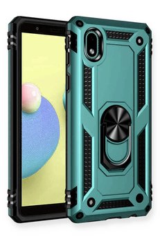 CepteToptan Samsung Galaxy A01 Core Kılıf Sofya Yüzüklü Silikon Kapak - Yeşil - DROPX5106-8189