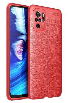 CepteToptan Xiaomi Redmi Note 10 Kılıf Auto Focus Kapak - Kırmızı - DROPX8811-5295