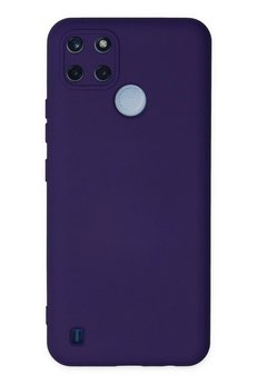 CepteToptan Realme C25Y Kılıf Nano içi Kadife Silikon - Mor - DROPX5877-8013