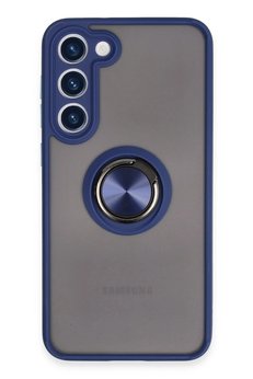CepteToptan Samsung Galaxy S23 Plus Kılıf Montreal Yüzüklü Silikon Kapak - Lacivert - DROPX1274-3854