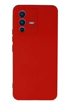 CepteToptan Vivo V23 5G Kılıf Nano içi Kadife Silikon - Kırmızı - DROPX4979-3692