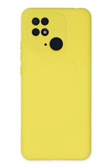 CepteToptan Xiaomi Redmi 10C Kılıf Nano içi Kadife Silikon - Sarı - DROPX3650-7743