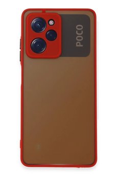 CepteToptan Xiaomi Poco X5 Pro 5G Kılıf Montreal Silikon Kapak - Kırmızı - DROPX6338-1604