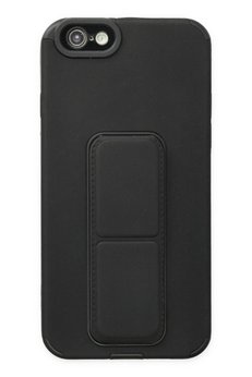 CepteToptan iPhone 6 Kılıf Mega Standlı Silikon - Siyah - DROPX9056-2728
