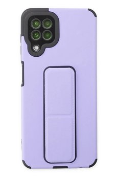 CepteToptan Samsung Galaxy A22 Kılıf Mega Standlı Silikon - Lila - DROPX8373-7499