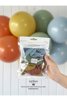 partince 12 Adet Standart Boy 12 inç Retro Karışık Balon