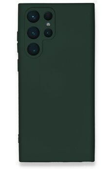 CepteToptan Samsung Galaxy S23 Ultra Kılıf Nano içi Kadife Silikon - Koyu Yeşil - DROPX1475-1402