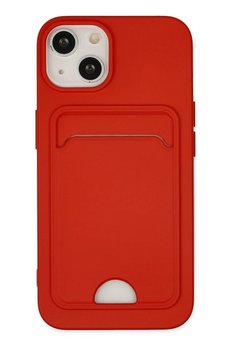 CepteToptan iPhone 14 Plus Kılıf Kelvin Kartvizitli Silikon - Kırmızı - DROPX9087-2658