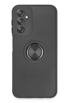 CepteToptan Samsung Galaxy A14 4G Kılıf Montreal Yüzüklü Silikon Kapak - Siyah - DROPX5374-5206