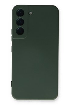 CepteToptan Samsung Galaxy S22 Plus Kılıf Nano içi Kadife Silikon - Koyu Yeşil - DROPX3860-5286