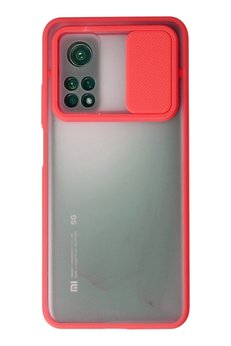 CepteToptan Xiaomi Mi 10T Kılıf Palm Buzlu Kamera Sürgülü Silikon - Kırmızı - DROPX5905-6708