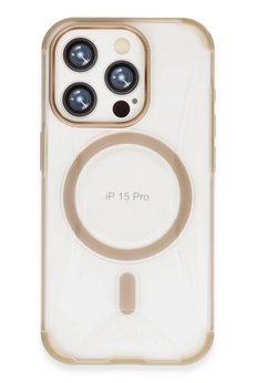 CepteToptan iPhone 15 Pro Hilton Magsafe Kapak - Gold - DROPX4282-1417