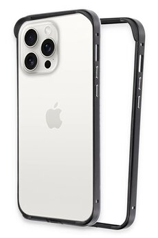 CepteToptan iPhone 15 Pro Max Land Bumper Koruma Kapak - Siyah - DROPX9362-2605