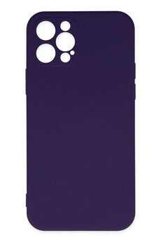 CepteToptan iPhone 12 Pro Max Kılıf Nano içi Kadife Silikon - Mor - DROPX4013-3428