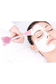 HERŞEYBURDAMODA Cilt Bakım Fırçası Ve Maske Sürme Spatulası, İki Yölü Cilt Bakım Ve Maske Uygulama Fırça Takımı, Si