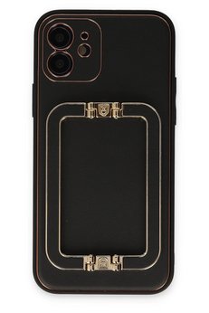 CepteToptan iPhone 12 Kılıf Coco Elit Kapak - Siyah - DROPX4864-3083