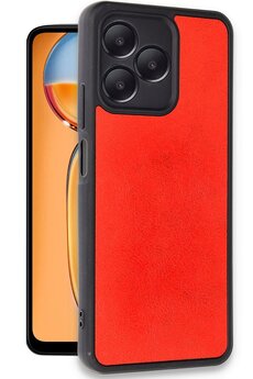 CepteToptan Realme Note 50 4G Kılıf Aras Deri Kapak - Kırmızı - DROPX6992-4294
