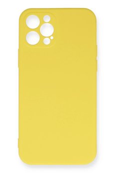CepteToptan iPhone 12 Pro Max Kılıf Nano içi Kadife Silikon - Sarı - DROPX1945-2592