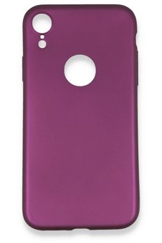 CepteToptan iPhone XR Kılıf First Silikon - Mürdüm - DROPX2233-4495
