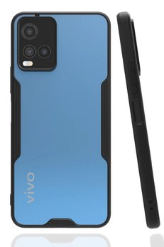 CepteToptan Vivo Y21S Kılıf Platin Silikon - Siyah - DROPX1885-4750