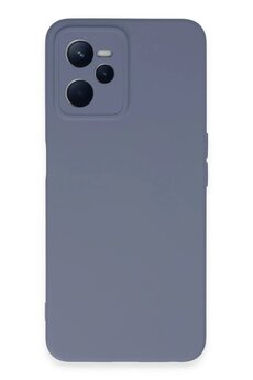CepteToptan Realme C35 Kılıf Nano içi Kadife Silikon - Gri - DROPX1154-4949