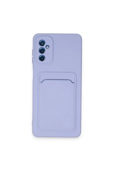 CepteToptan Samsung Galaxy A14 4G Kılıf Kelvin Kartvizitli Silikon - Lila - DROPX2328-7701