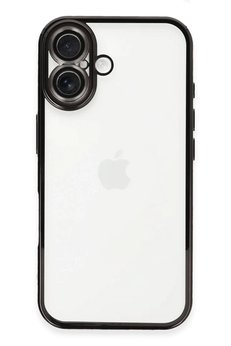 CepteToptan iPhone 16 Plus Kılıf Lensli Silikon - Siyah - DROPX5869-3033