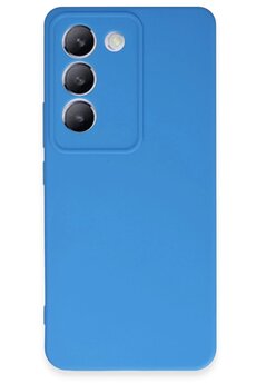 CepteToptan Vivo V30 Lite 4G Kılıf First Silikon - Mavi - DROPX3087-5521