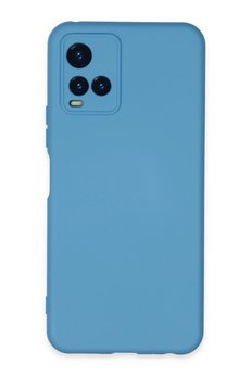 CepteToptan Vivo Y21S Kılıf Nano içi Kadife Silikon - Mavi - DROPX1545-3410