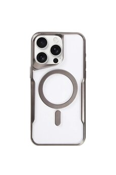 CepteToptan iPhone 14 Pro Max Kılıf Boyi Magsafe Silikon Kapak - Titan Gri - DROPX6222-9739