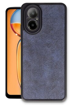 CepteToptan Realme 12 Lite Kılıf Aras Deri Kapak - Lacivert - DROPX5755-6812
