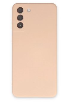 CepteToptan Samsung Galaxy S21 Kılıf Nano içi Kadife Silikon - Pudra - DROPX2352-6585