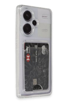 CepteToptan Xiaomi Redmi Note 13 Pro Plus Kılıf Kart Şeffaf Silikon - Şeffaf - DROPX6094-7353