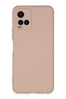 CepteToptan Vivo Y21S Kılıf Nano içi Kadife Silikon - Pudra - DROPX9240-6846