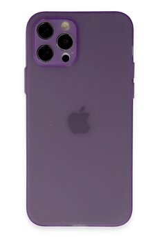 CepteToptan iPhone 12 Pro Kılıf Silikon - Koyu Mor - DROPX4903-5046